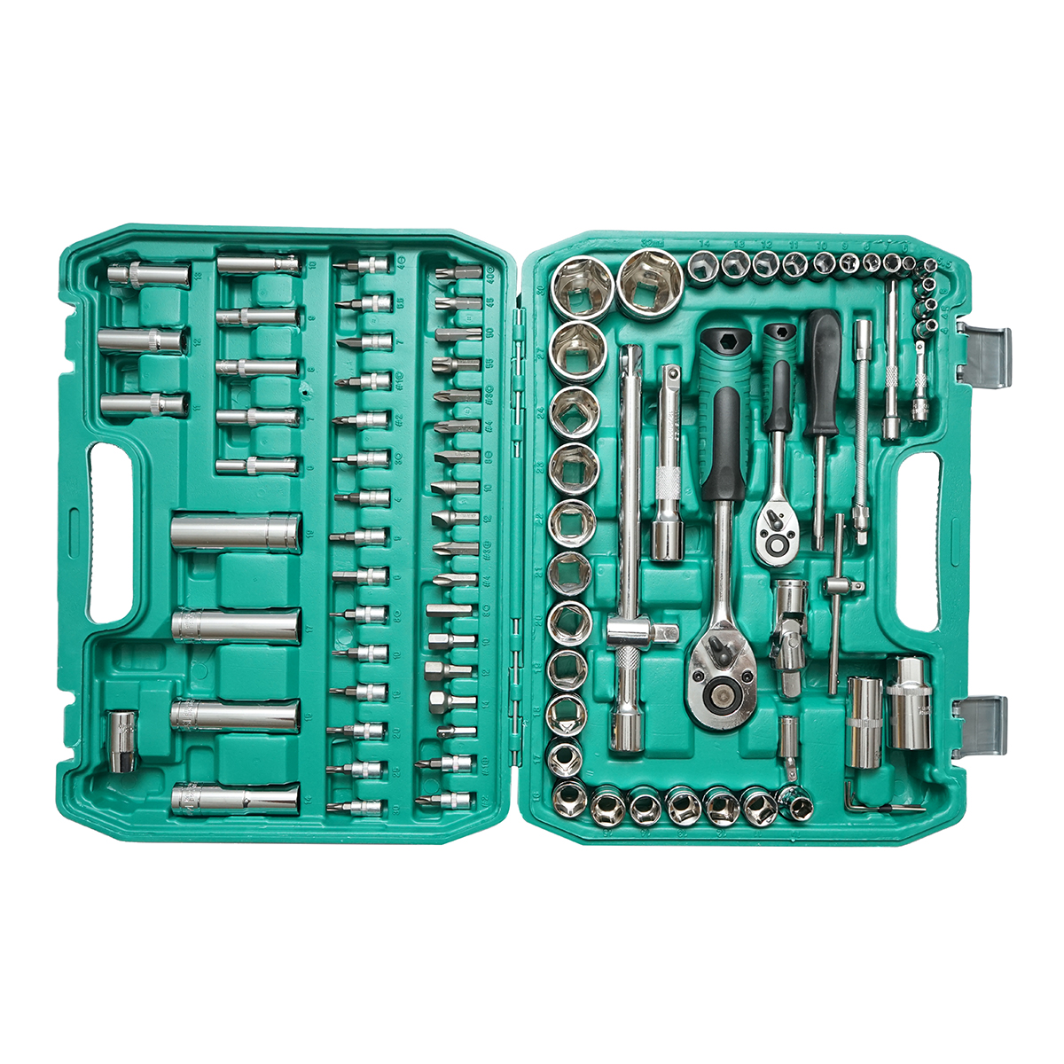 Trusa chei combinate, tubulare, fixe, torx, imbus antrenor cu clichet 94 piese Breckner Germany - imagine 3