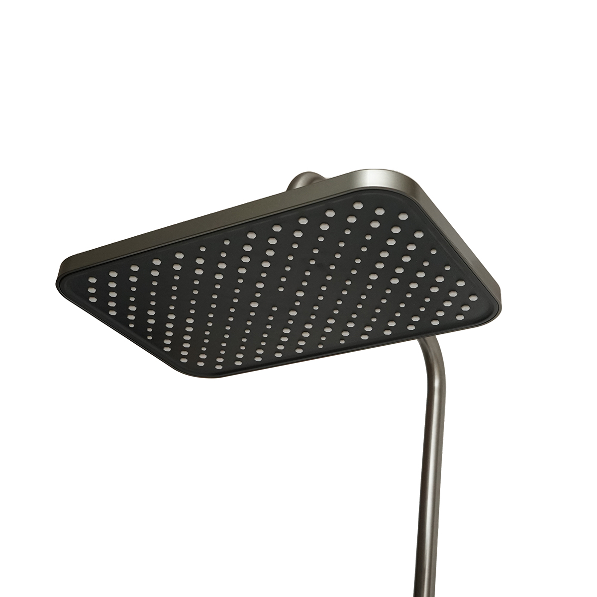 Set dus multifunctional cu termostat, afisaj digital temperatura apa, 4 functii de curgere a apei, pipa cada, dus dreptunghiular, dus de mana, dus bideu, gri - imagine 5