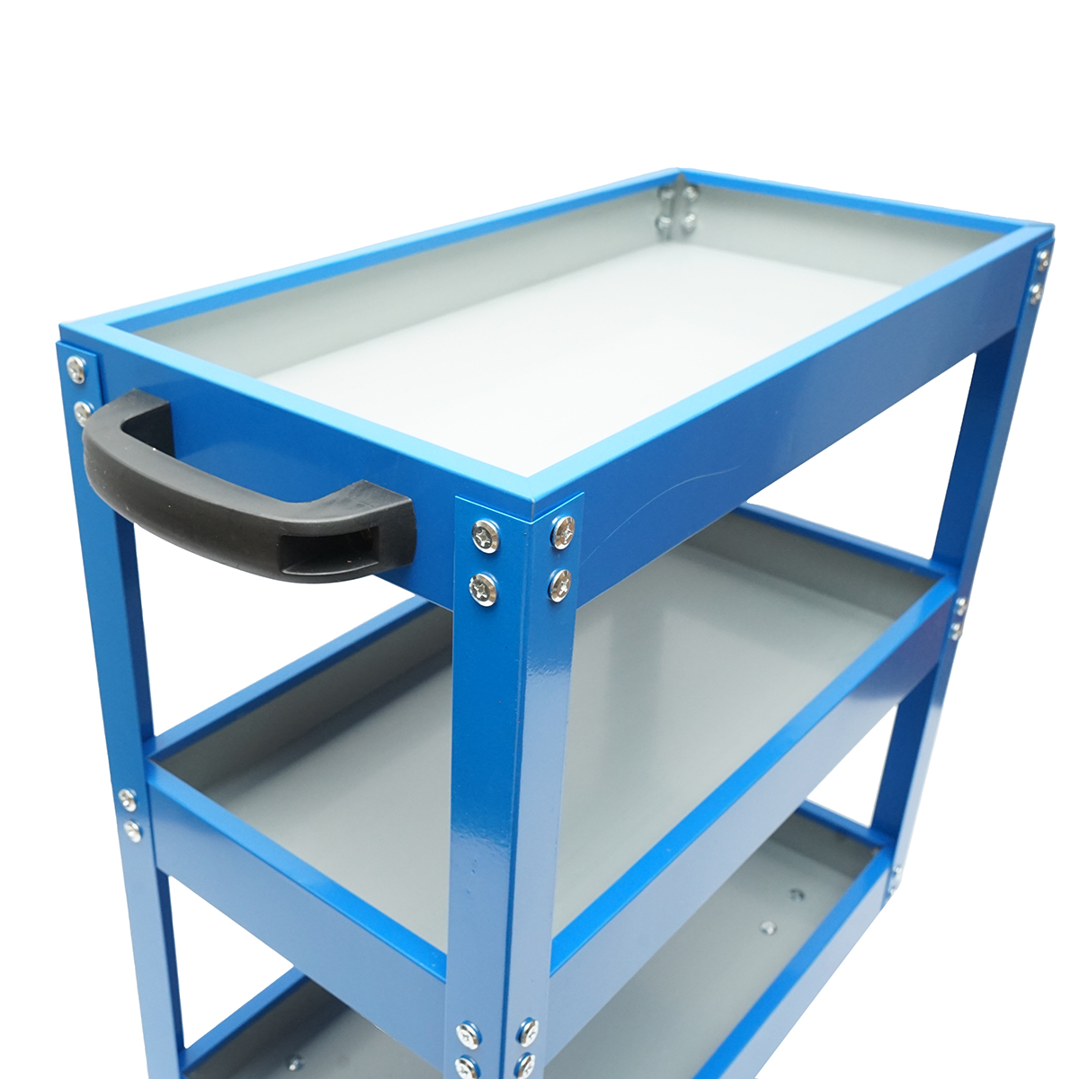 Carucior scule metalic pe roti cu 3 rafturi 510x260x575mm - imagine 7