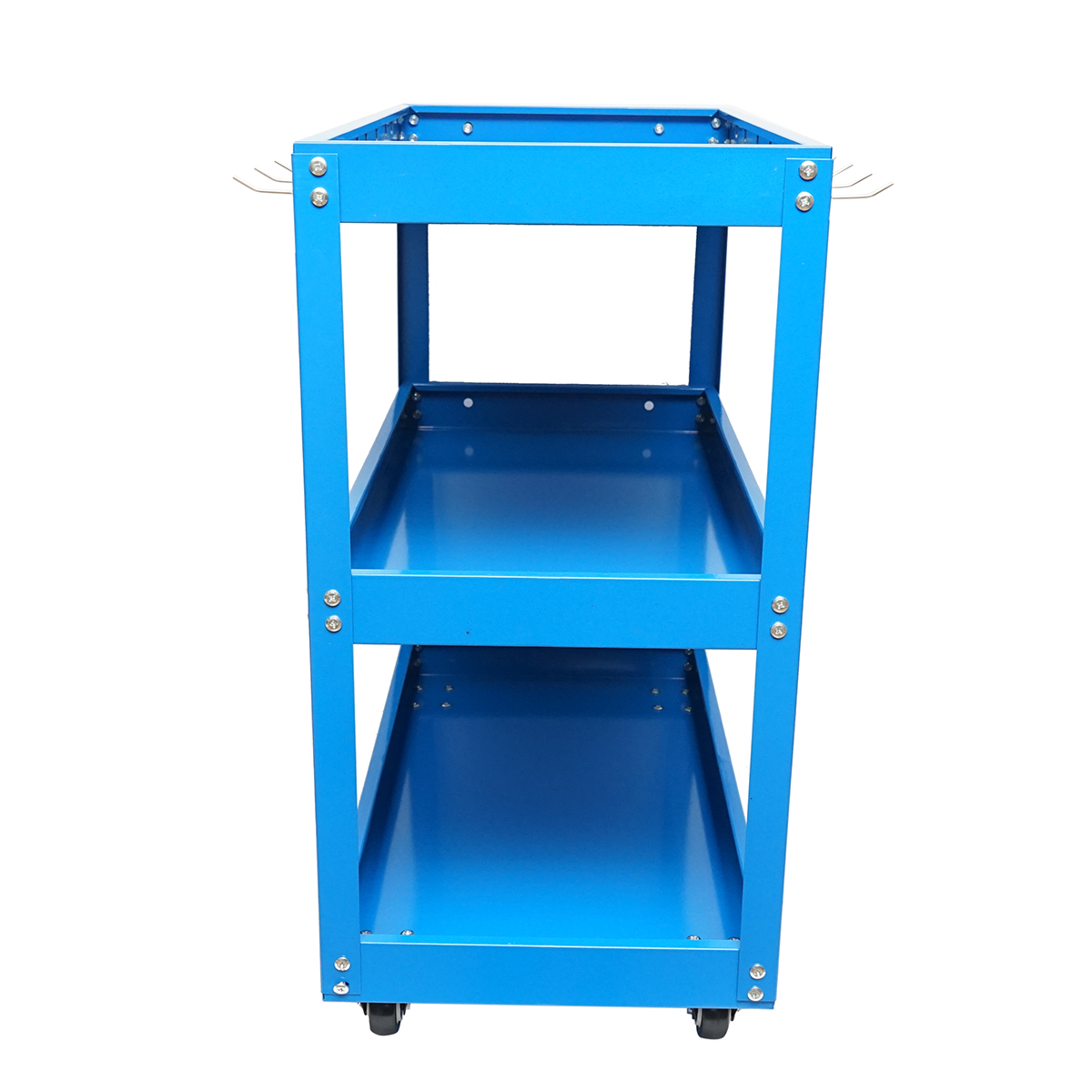 Carucior scule metalic pe roti cu 3 rafturi si suporti unelte 660x360x730mm - imagine 6