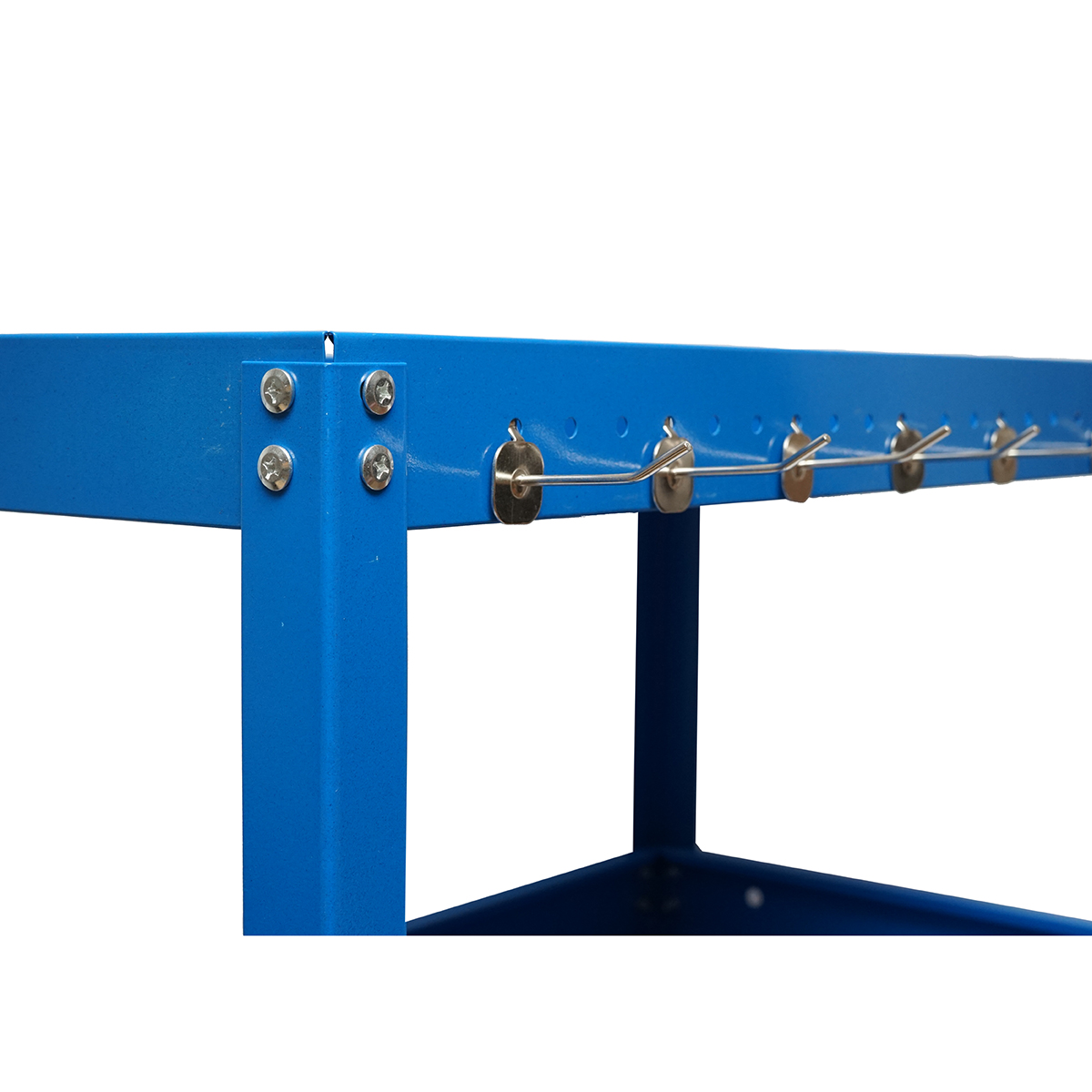 Carucior scule metalic pe roti cu 3 rafturi si suporti unelte 660x360x730mm - imagine 8