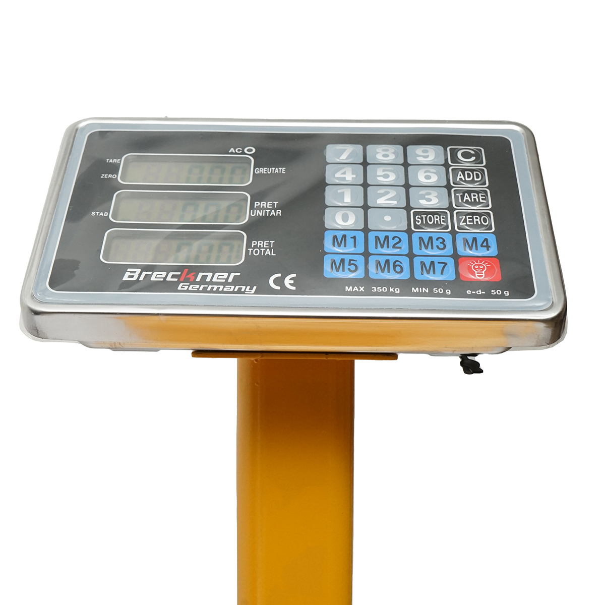Cantar electronic de podea tip platforma 350 Kg cu brat pliabil, ecran LCD Breckner Germany - imagine 5