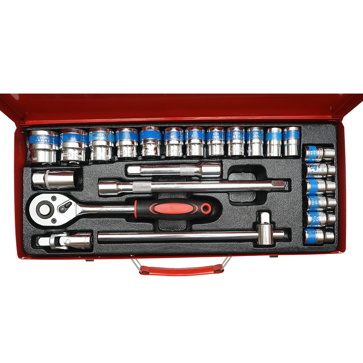 Trusa chei tubulare 8-32mm, antrenor cu clichet 1/2 inch 24 piese Breckner Germany - imagine 3
