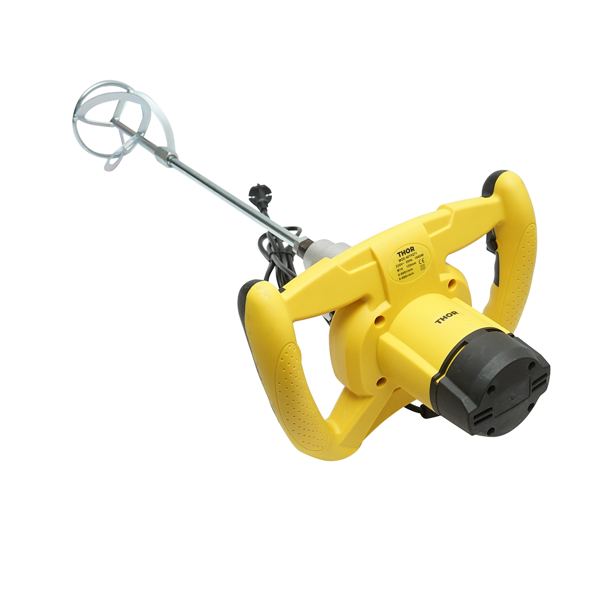 Mixer, malaxor electric profesional 1600W, 220V, 2 viteze pentru vopsea, mortar, adeziv THOR - imagine 4
