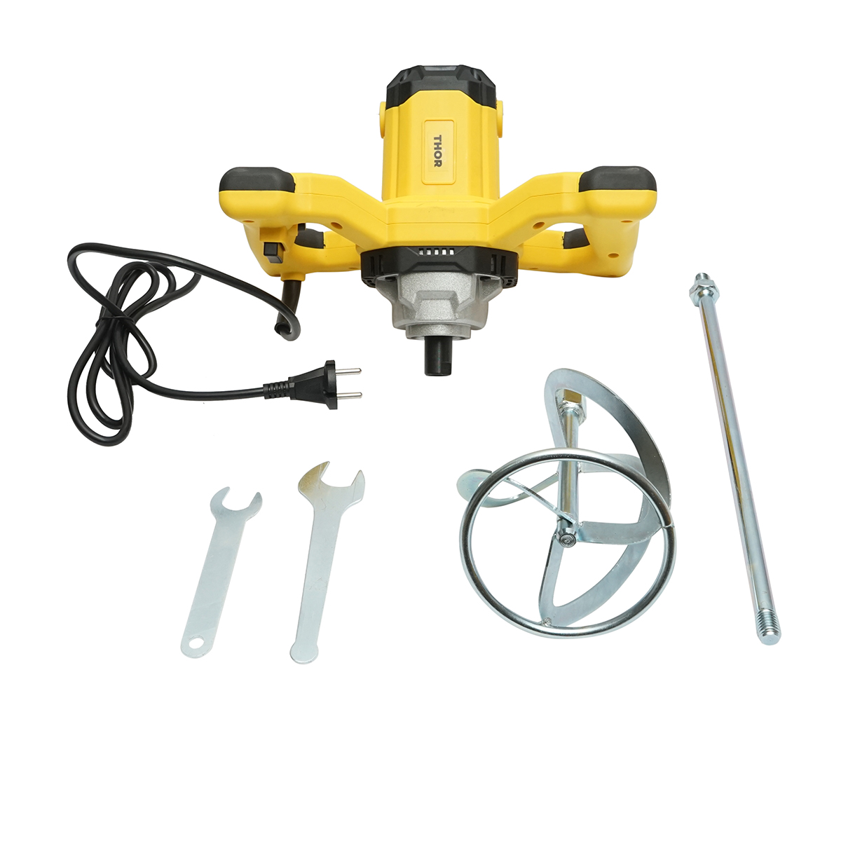 Malaxor electric cu amestecator 1050W, 220V, 6 trepte viteza 0-900rpm, paleta 120mm, M14 pentru adeziv, vopsea, mortar THOR - imagine 2