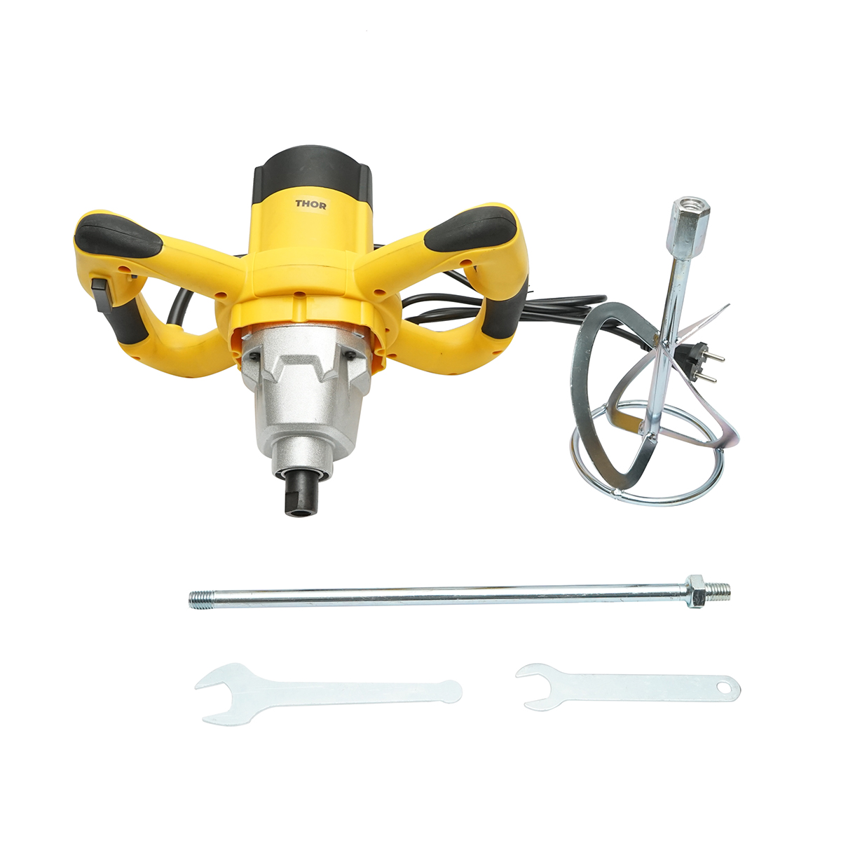 Mixer, malaxor electric cu amestecator 1600W, 220V, 2 trepte viteza pentru vopsea, mortar, adeziv THOR - imagine 2
