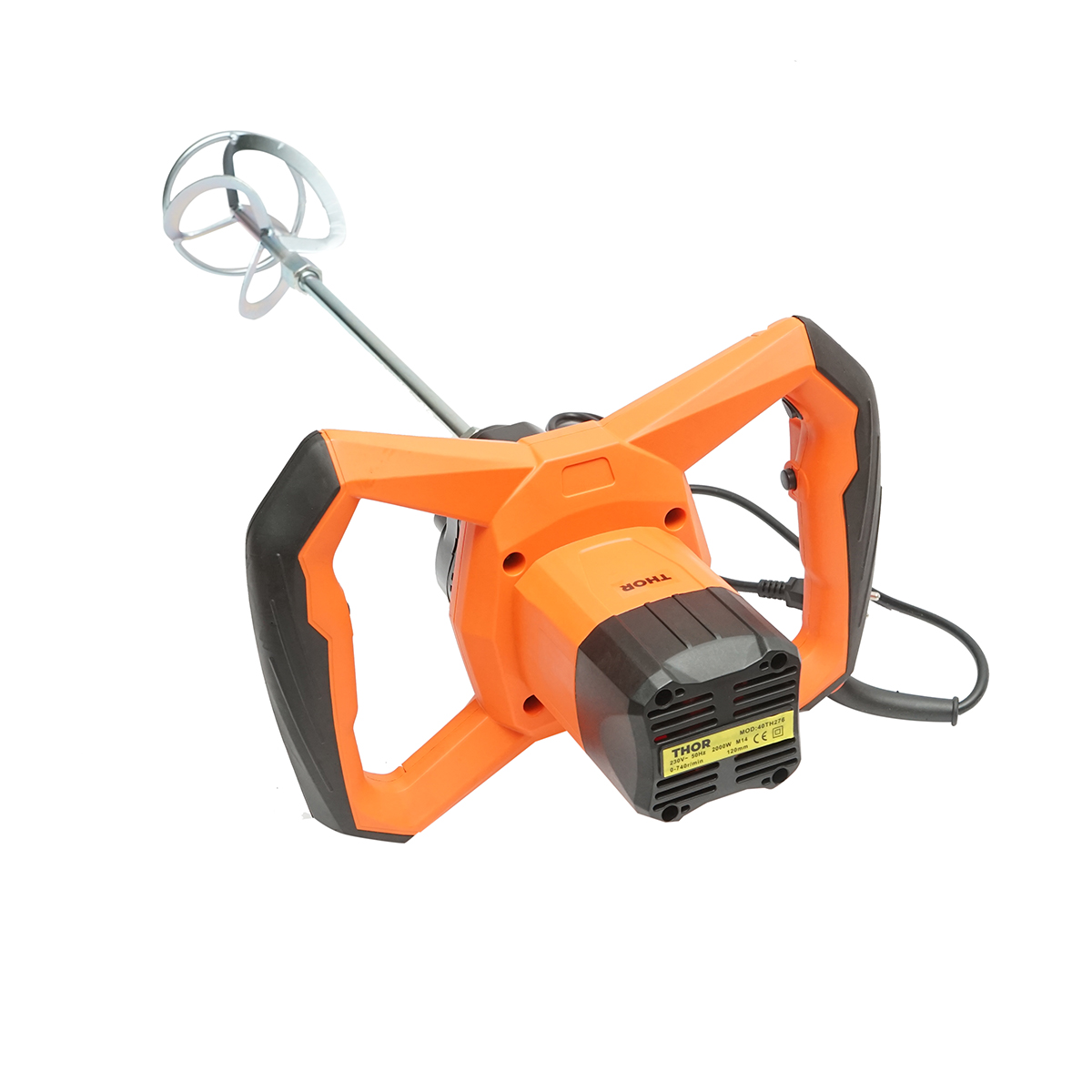 Malaxor electric cu amestecator 2000W, 220V, indicator LED, 6 trepte viteza 0-740rpm, paleta 120mm, M14 pentru adeziv, vopsea, mortar THOR - imagine 4
