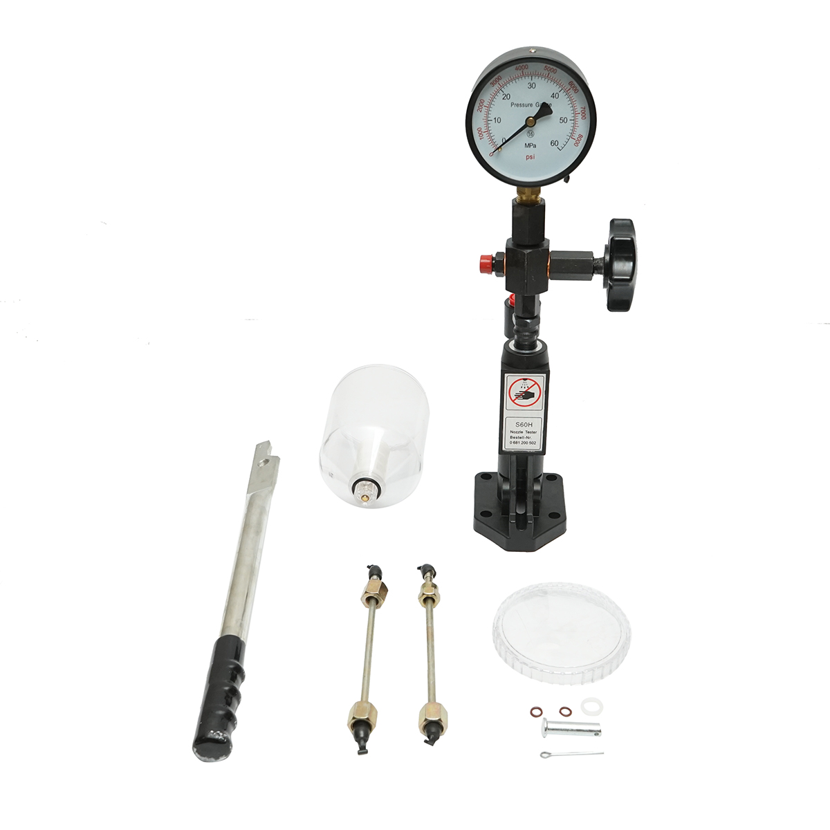 Tester injectoare diesel 600 bar, adaptor M12, M14 cu rezervor 1L - imagine 2