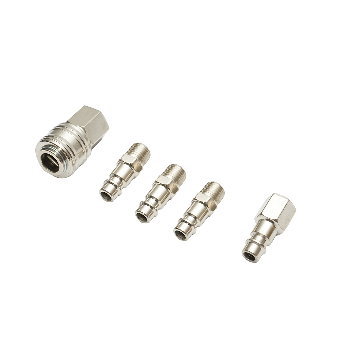 Set 5 cuple rapide 1/4 pentru furtunuri aer comprimat si scule pneumatice Breckner Germany - imagine 2