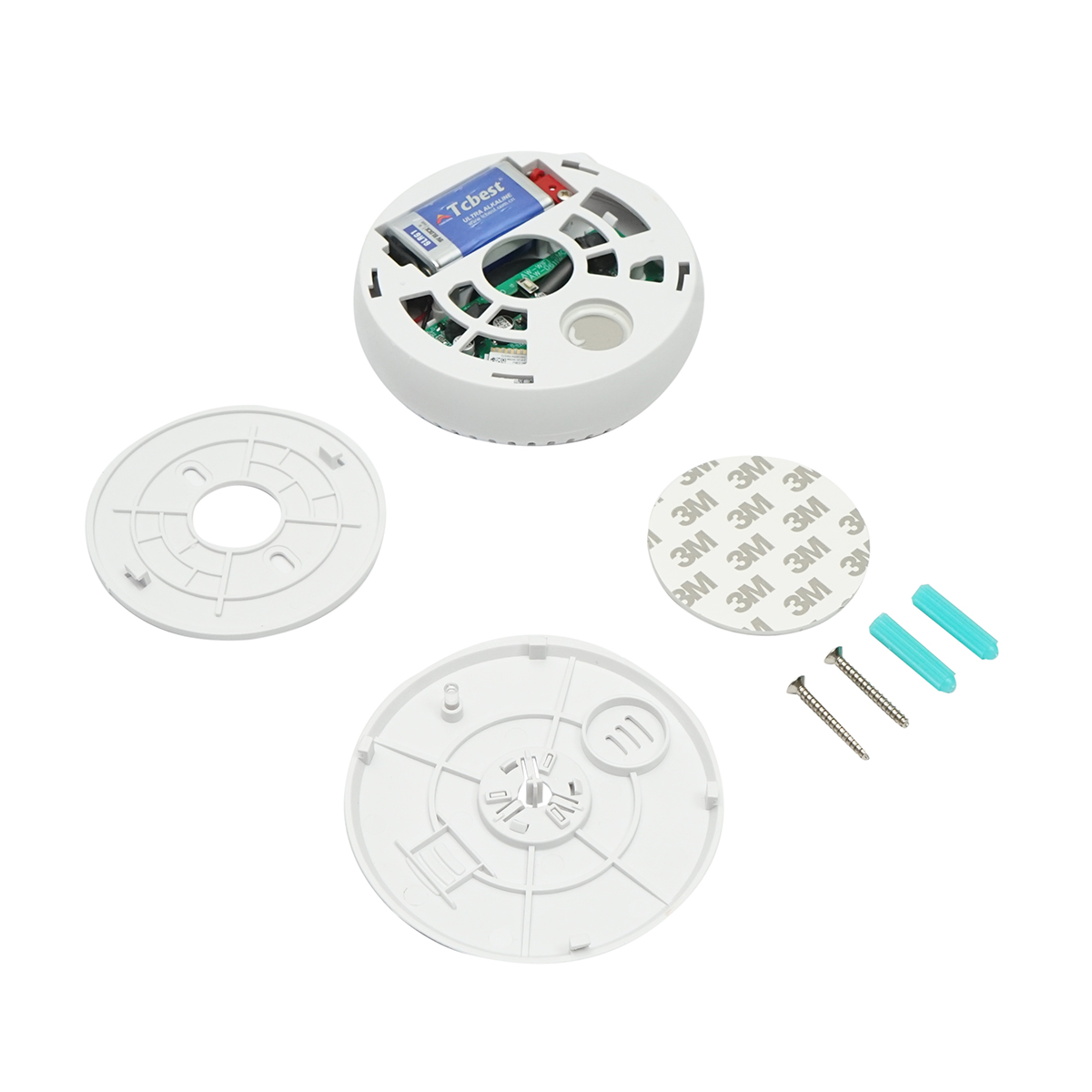 Senzor fum smart WIFI 2.4 GHz, DC9V, aplicatie Tuya Smart - imagine 2