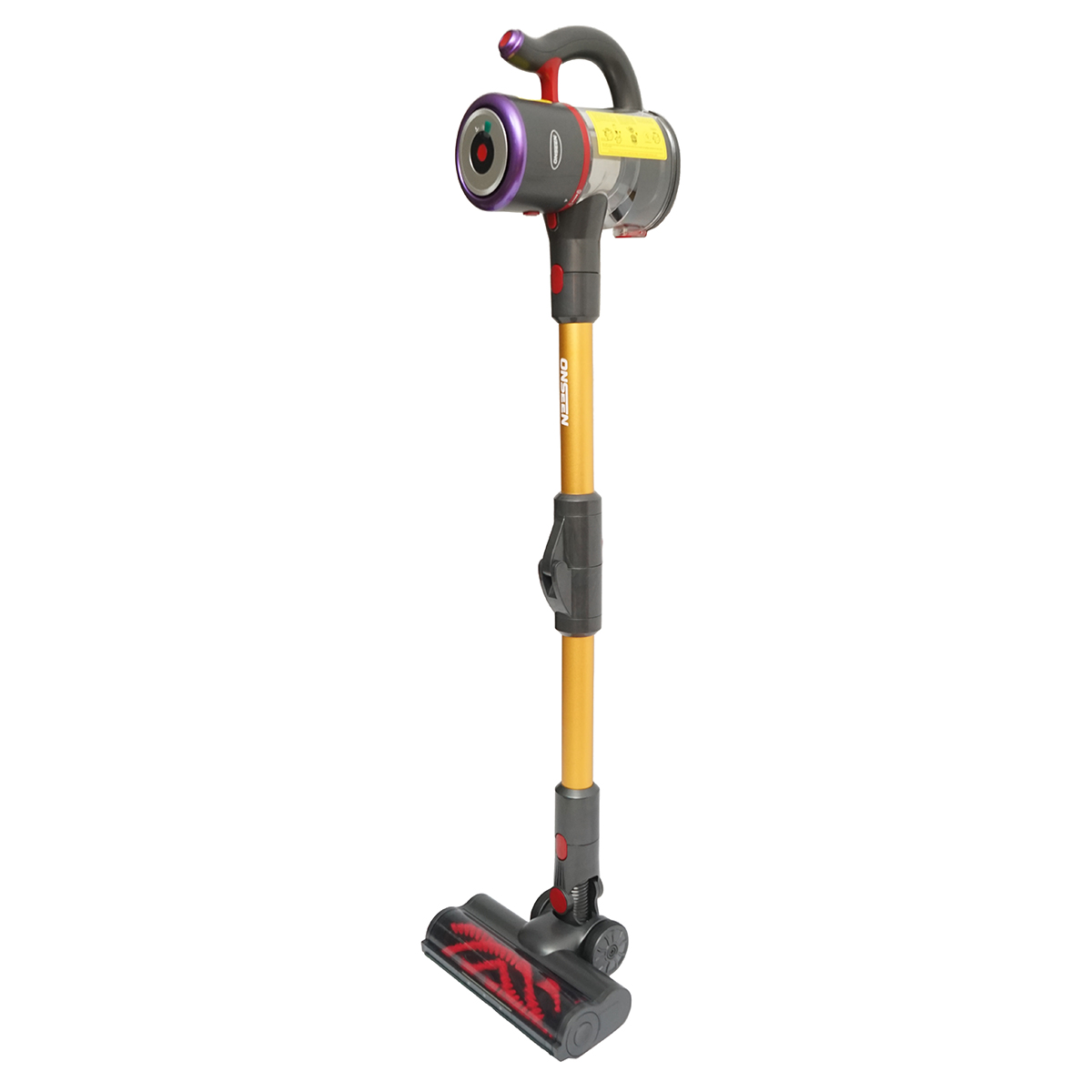 Aspirator vertical fara fir 350W, putere aspirare 15-27 kPa, baterie 2200 mAh, recipient praf 1.2L, 2 moduri de aspirare, ecran tactil LED, perie iluminata LED, ONSEEN M81