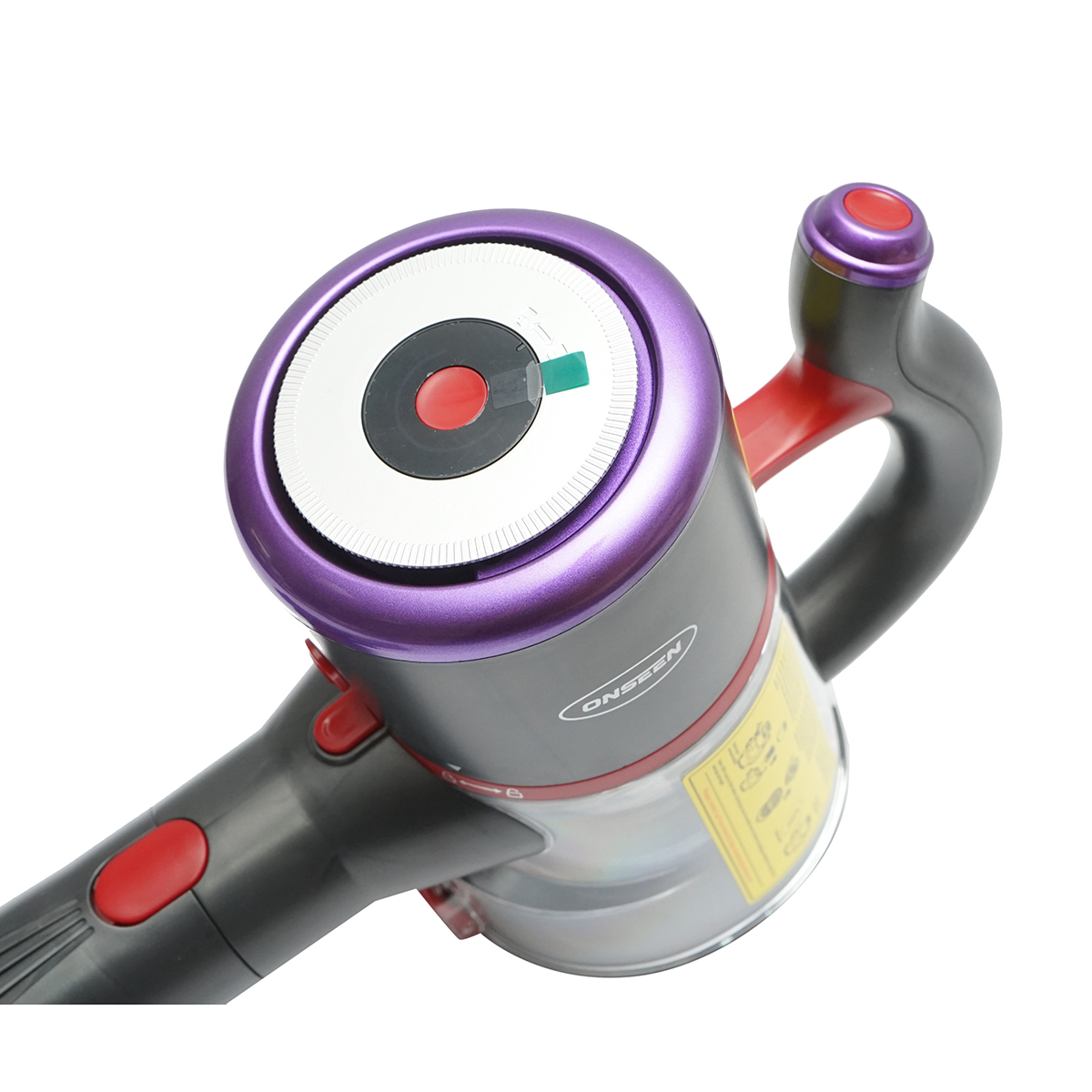 Aspirator vertical fara fir 350W, putere aspirare 15-27 kPa, baterie 2200 mAh, recipient praf 1.2L, 2 moduri de aspirare, ecran tactil LED, perie iluminata LED, ONSEEN M81 - imagine 8