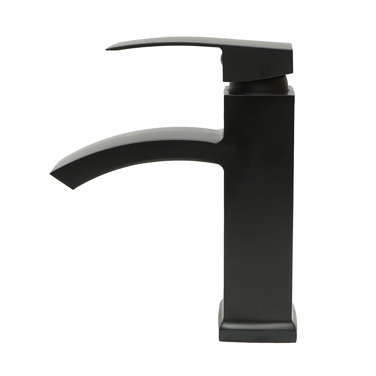 Baterie lavoar tip cascada, monocomanda, finisaj negru mat, aliaj zinc, accesorii incluse - imagine 2