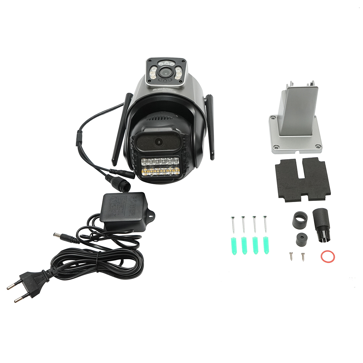 Camera de supraveghere lentila duala 6 MP, P2P WIFI 2.4G, rotire 360 grade PTZ cu senzor de miscare, sirena, detectie umana si aplicatie iCSee - imagine 2