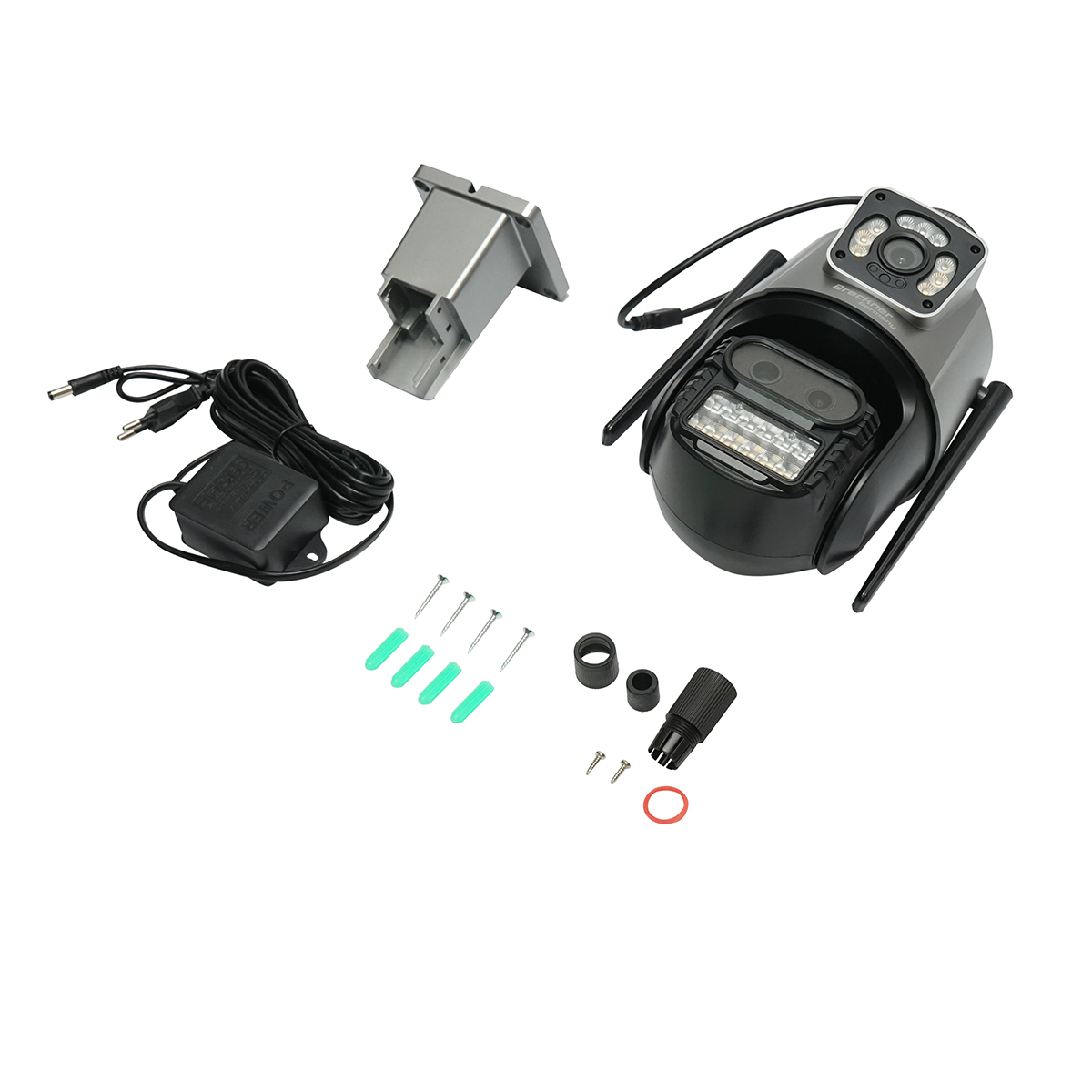 Camera de supraveghere 3 lentile, 2 obiective 9 MP, P2P WIFI 2.4GHz, PTZ cu senzor de miscare, sirena, detectie umana si aplicatie iCSee - imagine 2