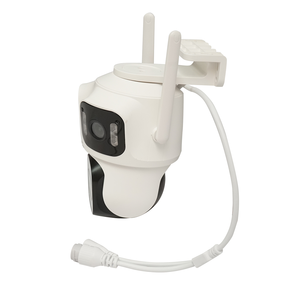 Camera de supraveghere 4 lentile, 3 obiective 12 MP, 2 CPU dual control, P2P WIFI 2.4GHz, PTZ cu senzor de miscare, night vision color, AI detectie umana si aplicatie iCSee - imagine 3