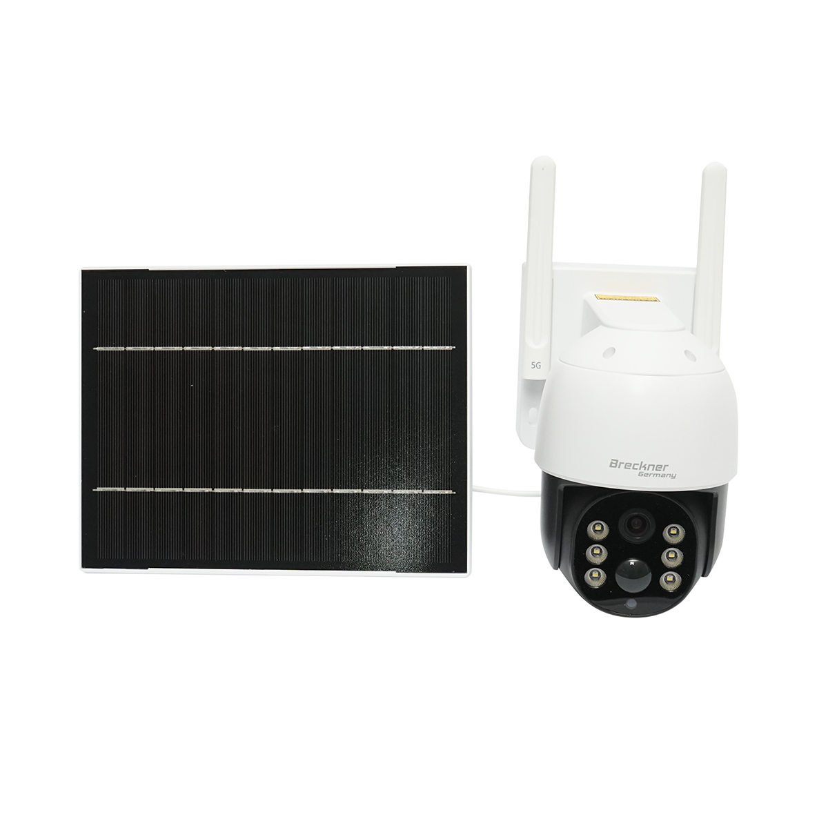 Camera supraveghere 4 MP cu panou solar 7.6W, baterie 18650, cartela sim 4G, rotativa 360 grade PTZ cu senzor de miscare, card memorie 64 GB, detectie umana PIR si aplicatie iCSee