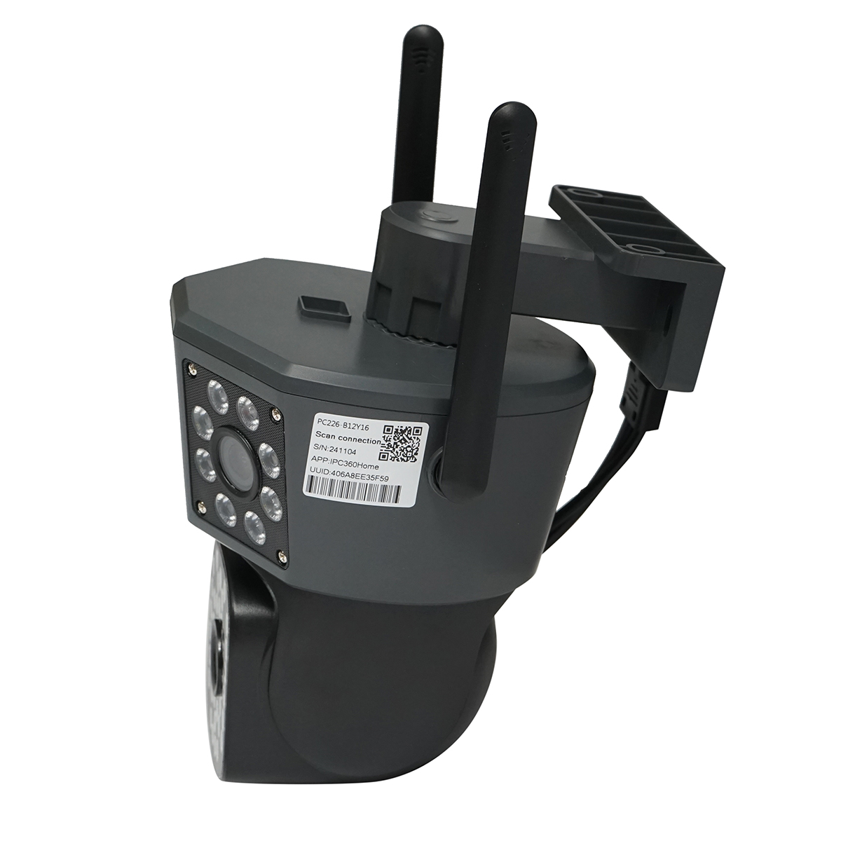 Camera de supraveghere 3 lentile, 3 obiective 6 MP, WIFI 2.4GHz, rotire 360 grade PTZ cu senzor de miscare, alarma, detectie umana si aplicatie IPC360 Home - imagine 3