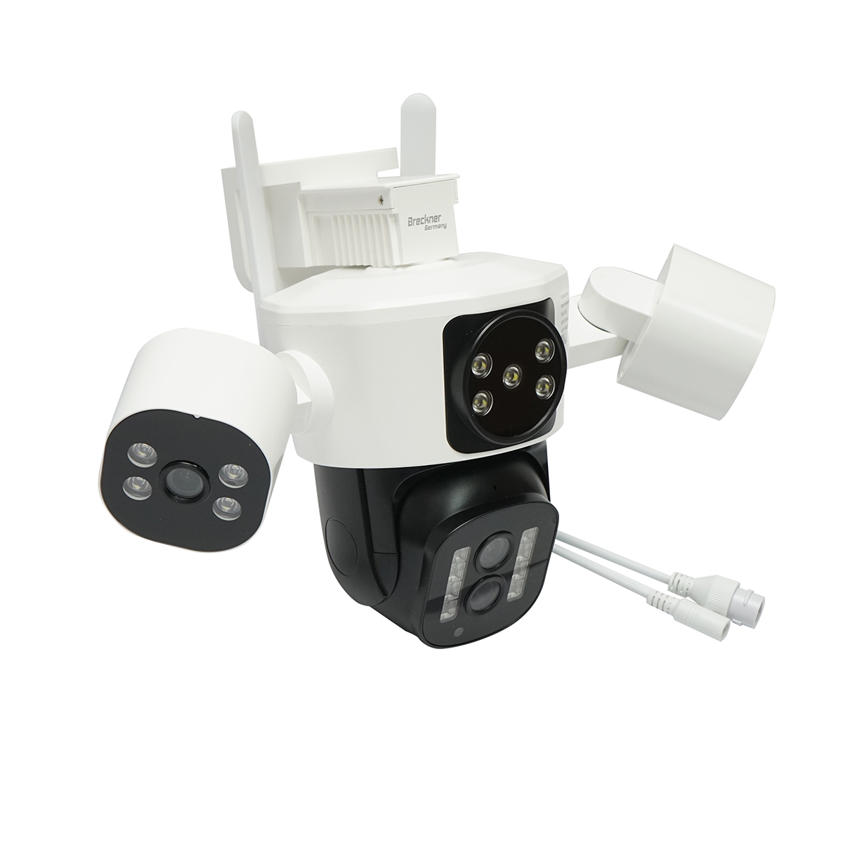 Camera de supraveghere 4 lentile, 3 obiective 16 MP, WIFI 2.4GHz, rotire 360 grade PTZ cu senzor de miscare, zoom 10X, alarma, IR night vision, detectie umana si aplicatie IPC360 Home - imagine 3