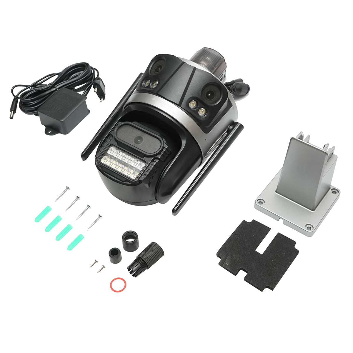 Camera de supraveghere 3 lentile, 3 obiective 8 MP, 2 CPU dual control, P2P WIFI 2.4G, PTZ cu senzor de miscare, alarma, night vision, AI detectie umana si aplicatie iCSee - imagine 2