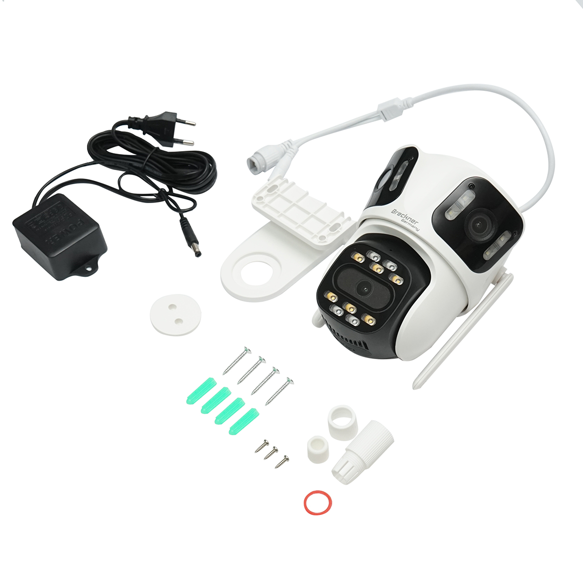 Camera de supraveghere 3 lentile, 3 obiective 8 MP, 2 CPU dual control, P2P WIFI 2.4G, PTZ cu senzor de miscare, alarma, night vision, AI detectie umana si aplicatie iCSee - imagine 2