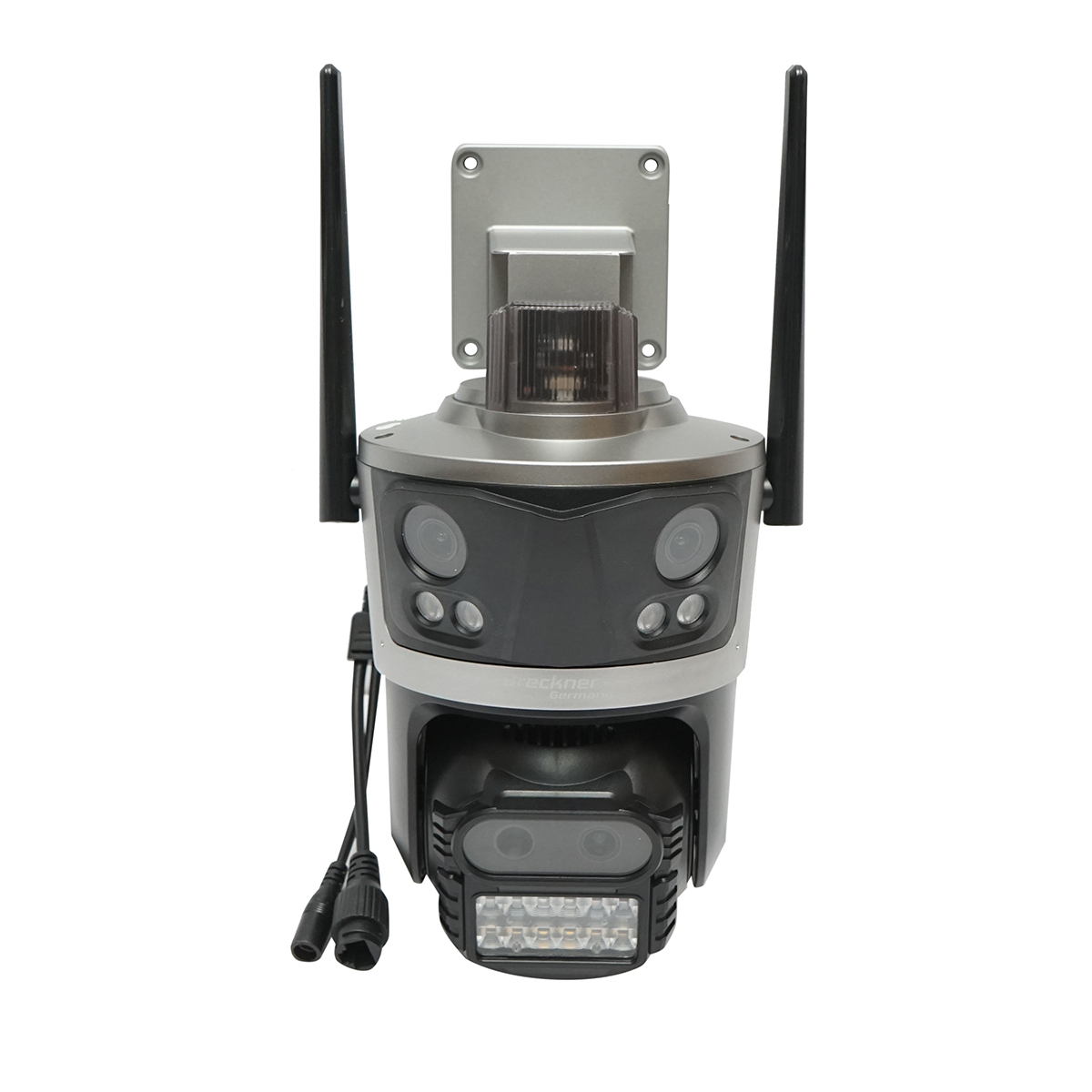 Camera de supraveghere 4 lentile, 3 obiective 12 MP, 2 CPU dual control, P2P WIFI 2.4G, PTZ cu senzor de miscare, alarma, night vision, AI detectie umana si aplicatie iCSee