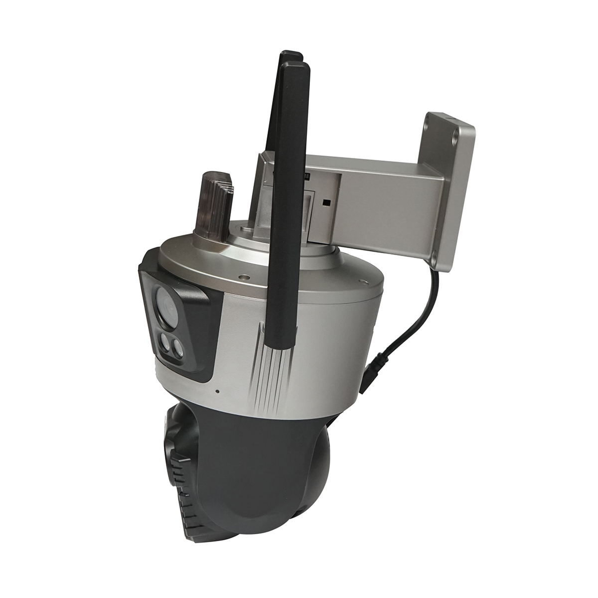 Camera de supraveghere 4 lentile, 3 obiective 12 MP, 2 CPU dual control, P2P WIFI 2.4G, PTZ cu senzor de miscare, alarma, night vision, AI detectie umana si aplicatie iCSee - imagine 3