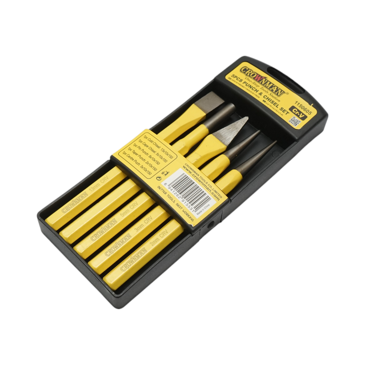 Set dalti si punctatoare otel Cr-V 5 piese Crownman - imagine 3