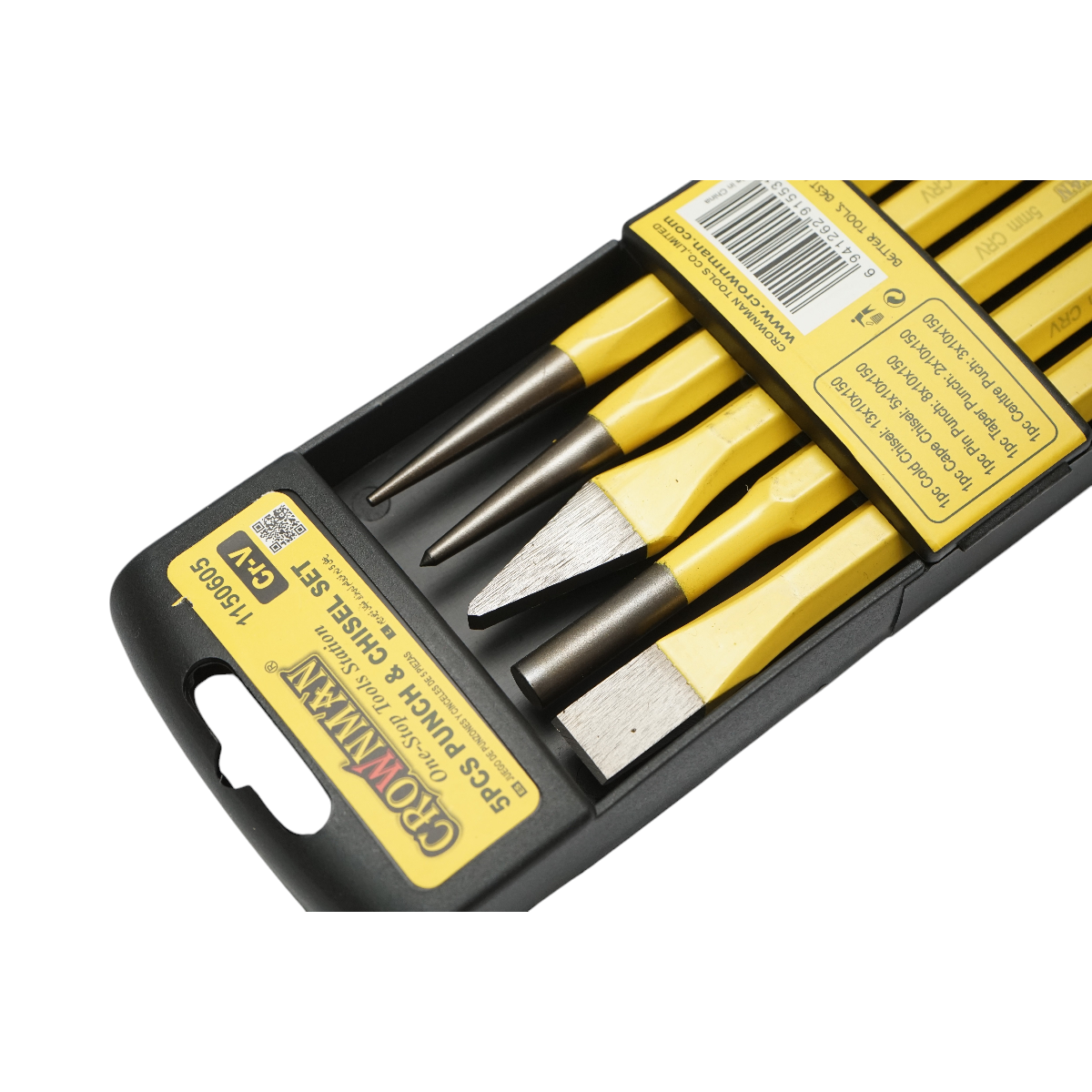 Set dalti si punctatoare otel Cr-V 5 piese Crownman - imagine 4