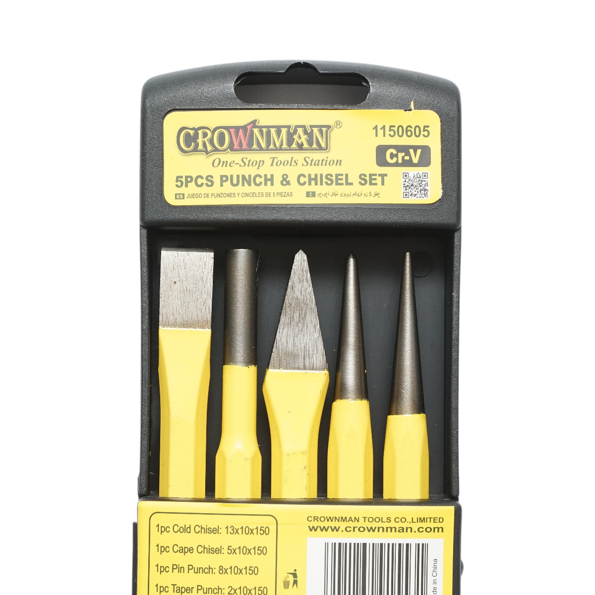 Set dalti si punctatoare otel Cr-V 5 piese Crownman - imagine 2