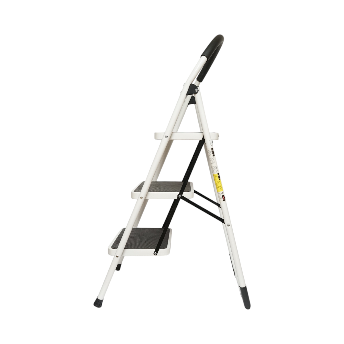 Scara metalica pliabila, 3 trepte cauciuc antiderapant, inaltime 127cm, sarcina maxima 150Kg Crownman - imagine 4