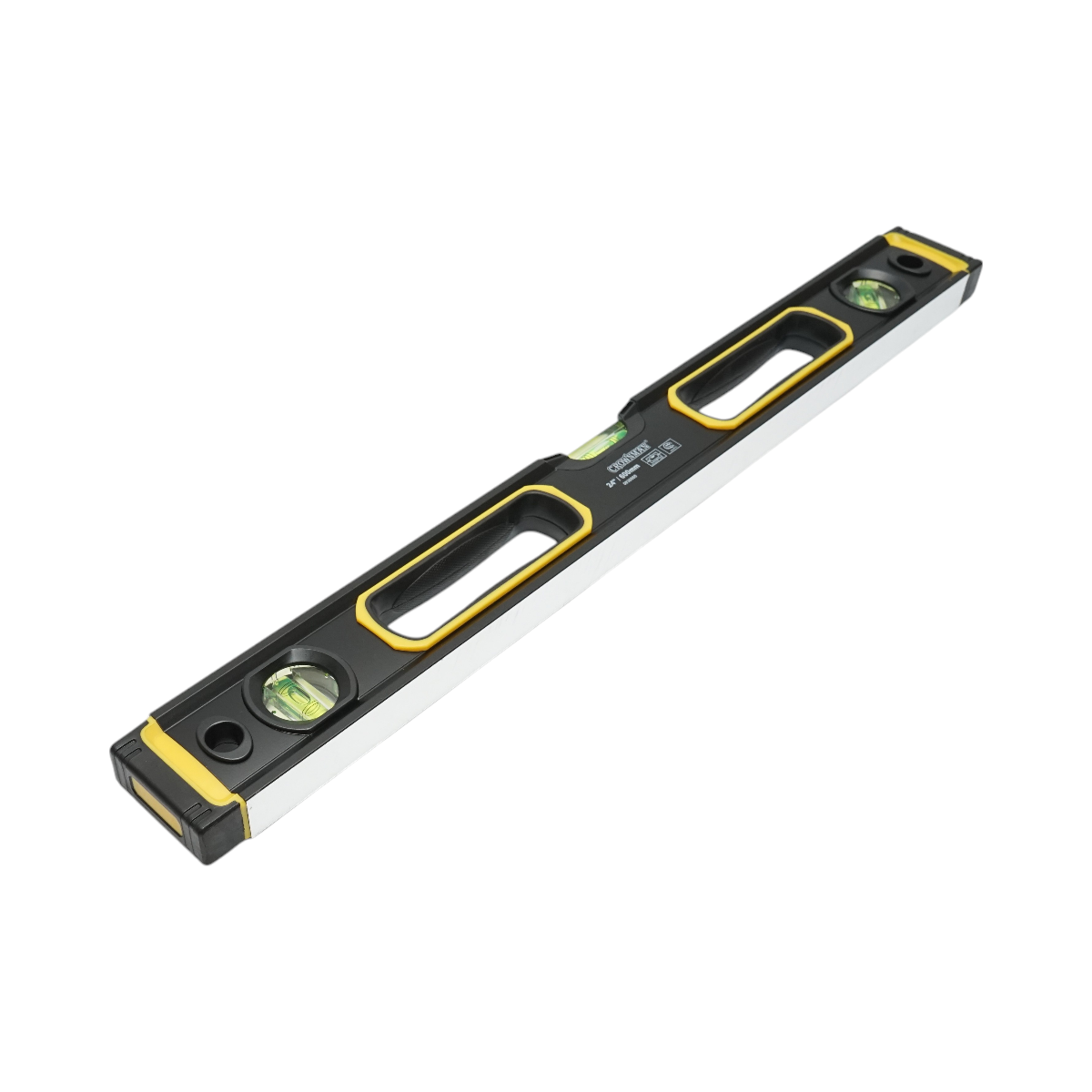 Nivela aluminiu magnetica 600mm, 3 bule de nivel, 2 manere Crownman - imagine 3