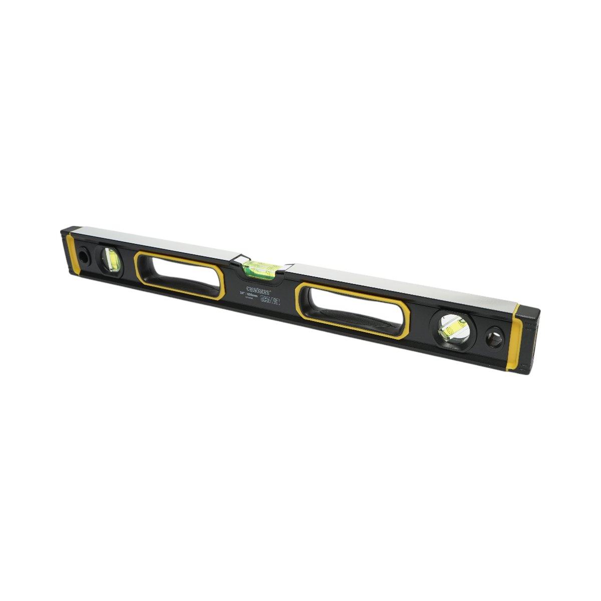 Nivela aluminiu magnetica 600mm, 3 bule de nivel, 2 manere Crownman - imagine 2