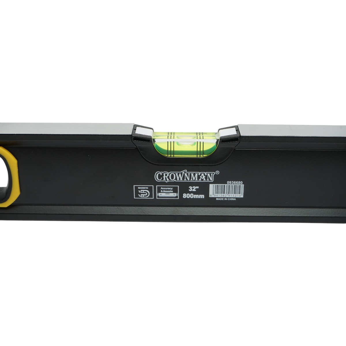 Nivela aluminiu magnetica 800mm, 3 bule de nivel, 2 manere Crownman - imagine 4
