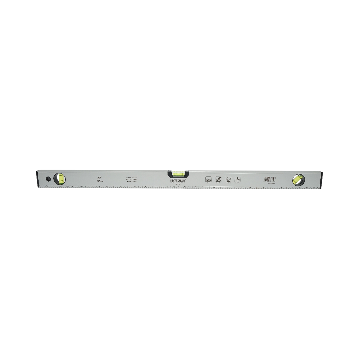Nivela aluminiu magnetica 800mm, 3 bule de nivel, rigla gradata 0-80cm Crownman