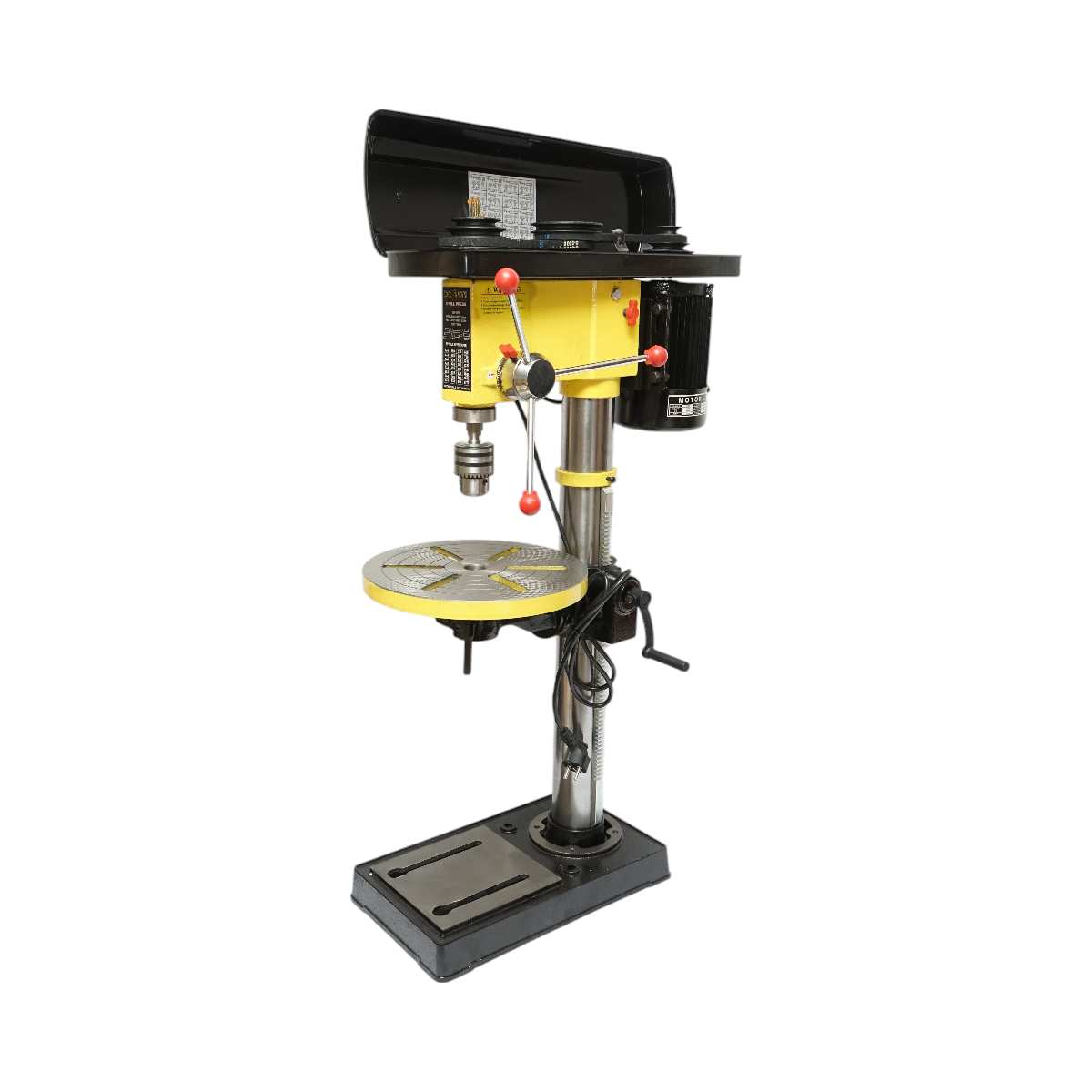 Masina de gaurit cu coloana 450W, 220V, 5 trepte, 16 viteze 180-2770 RPM, mandrina 16mm Crownman - imagine 4