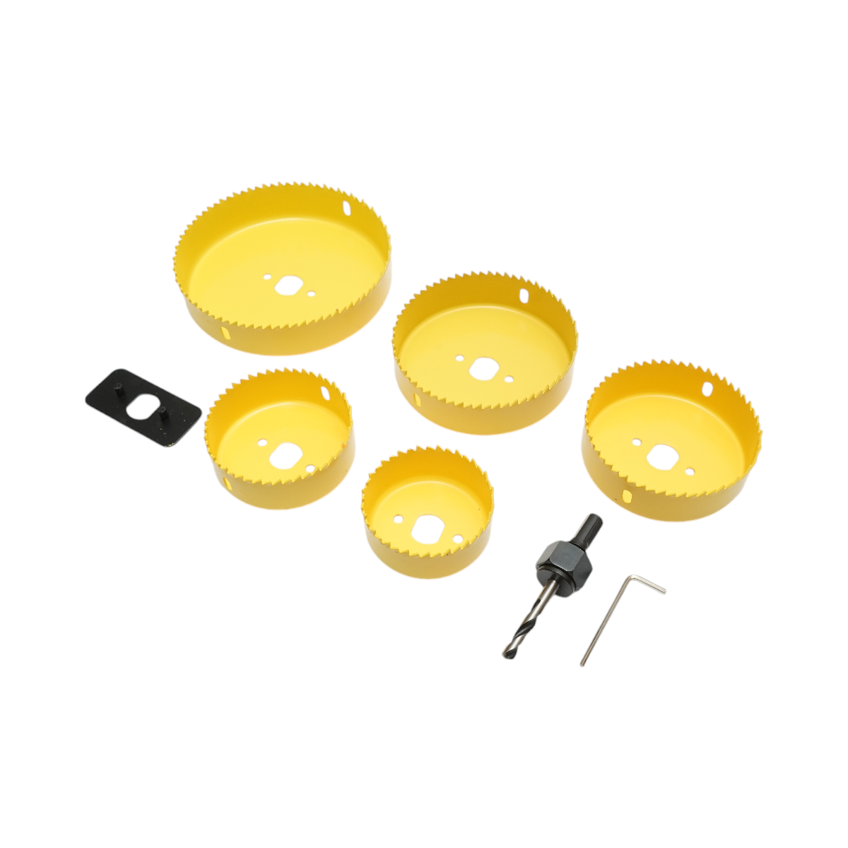 Set 5 carote circulare 64-127mm pentru rigips, lemn, PVC 8 piese Crownman - imagine 3
