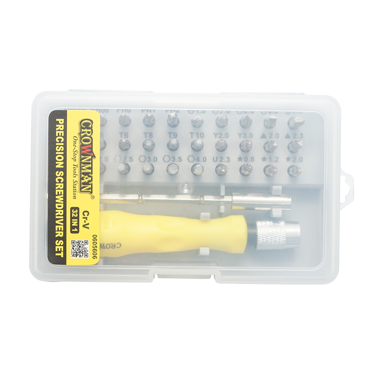 Set surubelnita de precizie cu biti, torx, hex 30 piese Crownman - imagine 3
