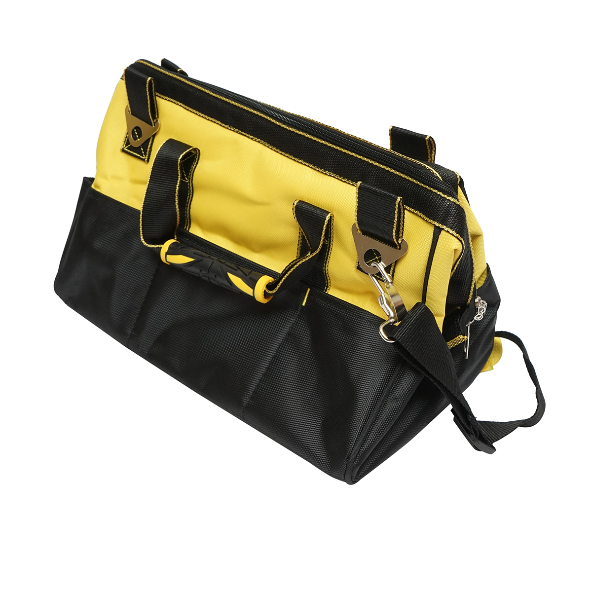 Geanta scule cu 14 buzunare, curea umar, manere cauciuc, material textil Oxford 410x240x300mm Crownman - imagine 3