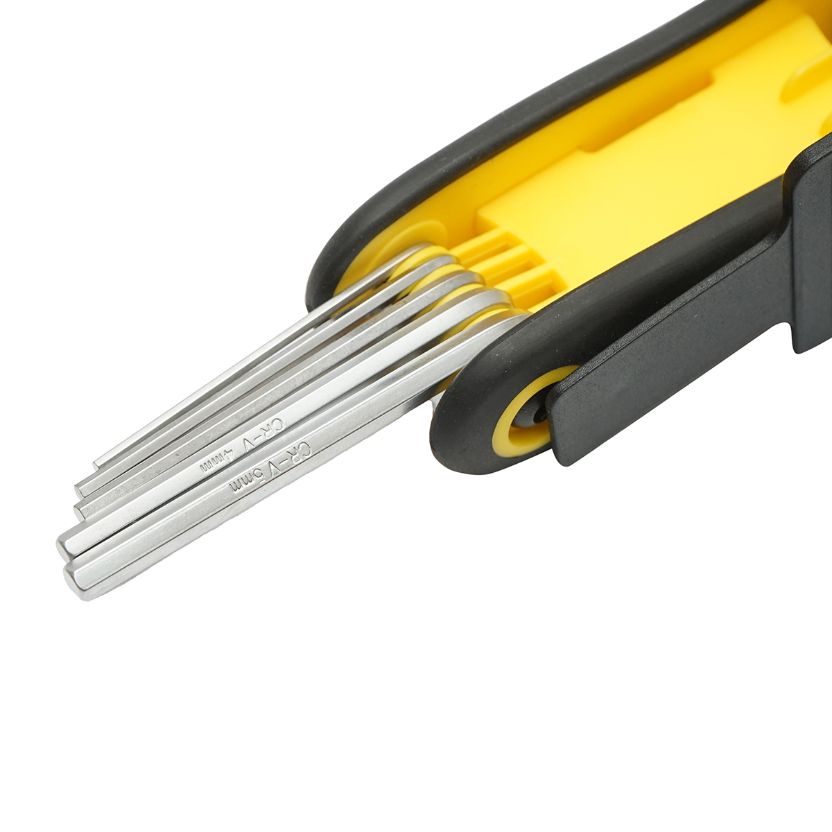Set 8 chei imbus hexagonale pliabile cu maner tip briceag 2-8mm Cr-V Crownman - imagine 6