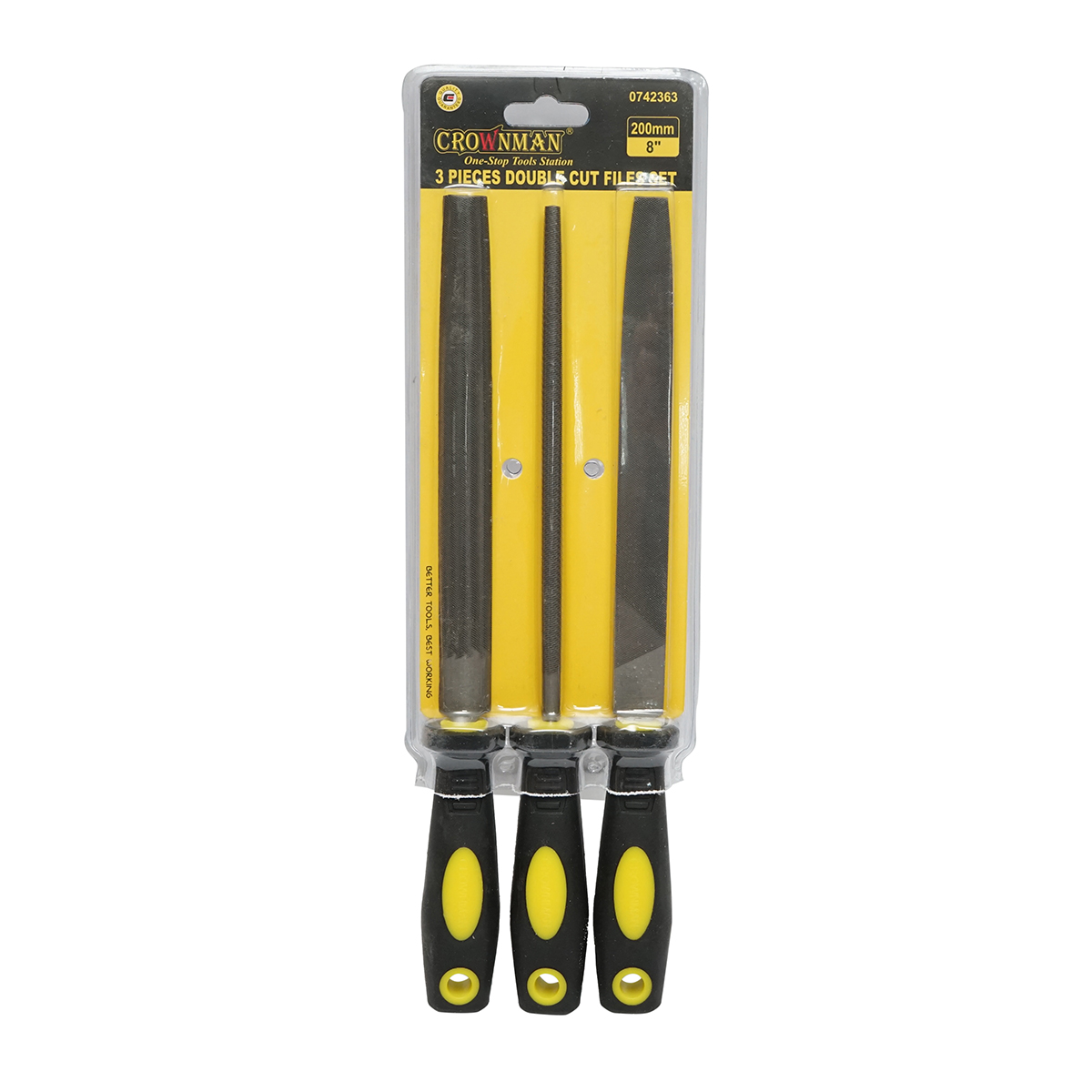 Set 3 pile universale mixte 200mm Crownman - imagine 4