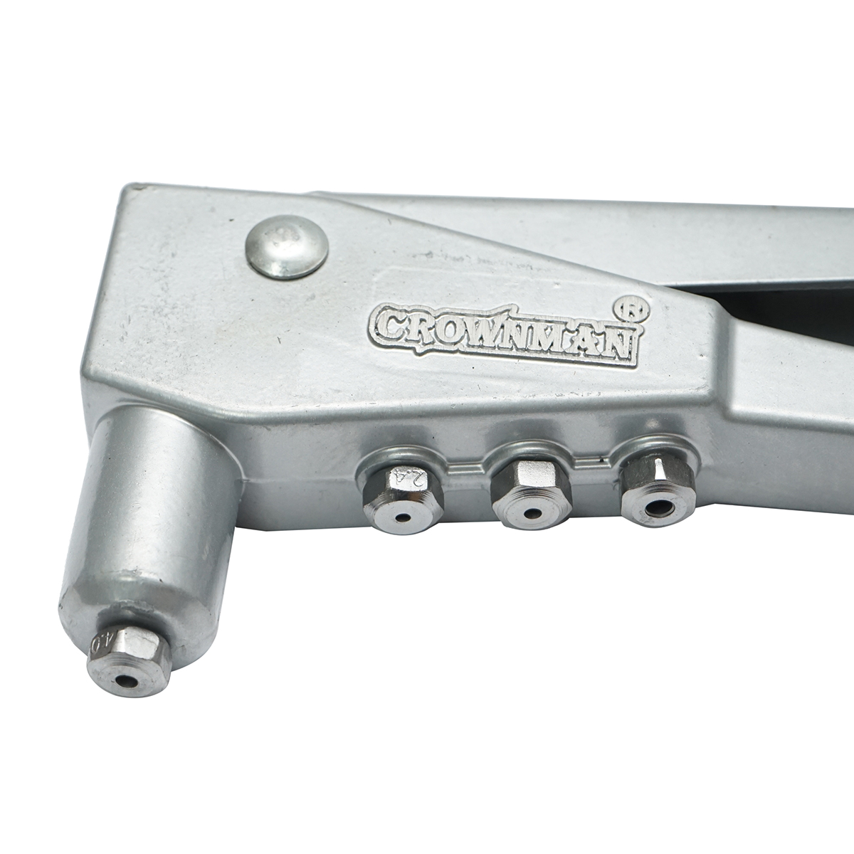 Cleste popnituri din aluminiu 260mm, 4 capete interschimbabile 2.4, 3.2, 4.0, 4.8mm profesional Crownman - imagine 4