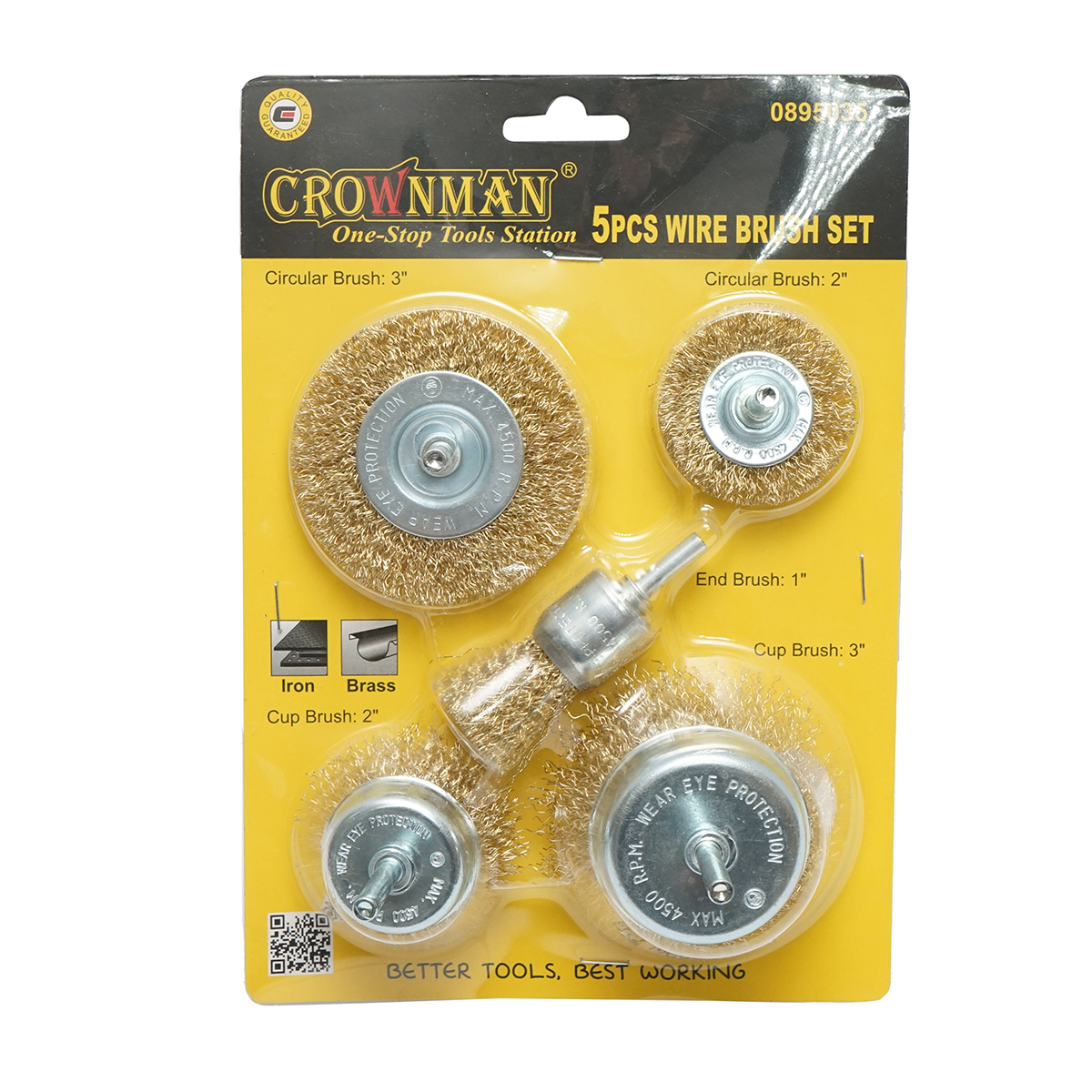 Set 5 perii sarma circulare 50-75mm, cupa 50-75mm, pensula 25mm pentru bormasina Crownman - imagine 4