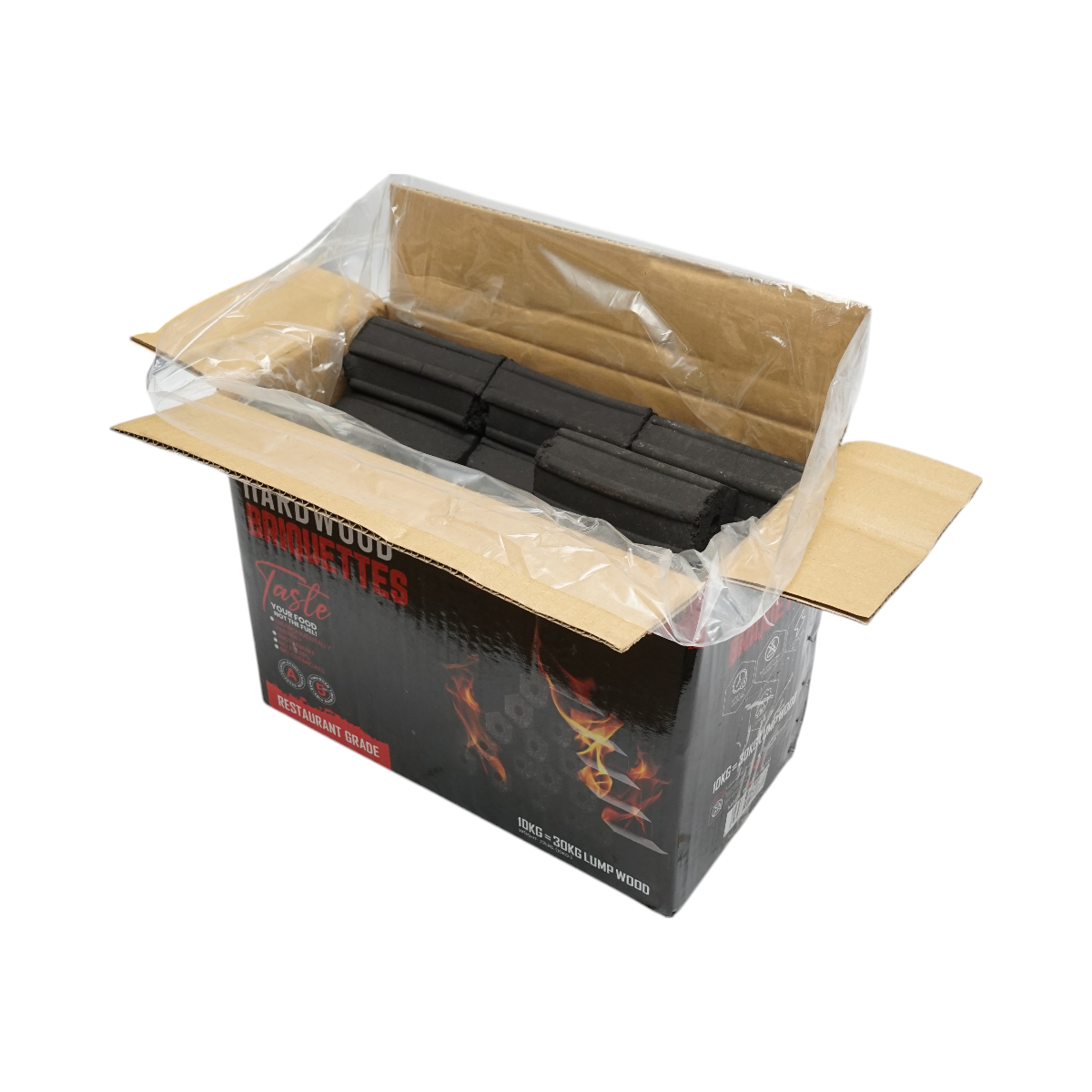 Carbune gratar brichetat hexagonal din lemn de esenta tare, ardere 5 ore 10Kg THOR - imagine 3