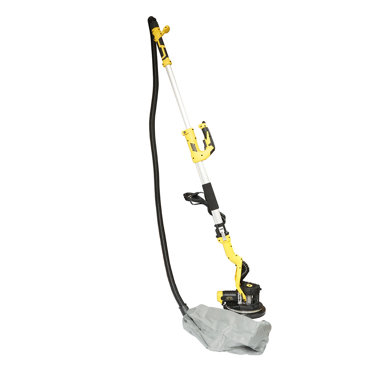 Slefuitor pereti si tavane tip girafa cu aspirator si sac 880W, 220V, 5 trepte viteza 1000-2100 r/min, brat telescopic 125-180cm, cap iluminat 72 LED-uri, 6 discuri 225mm Crownman - imagine 4