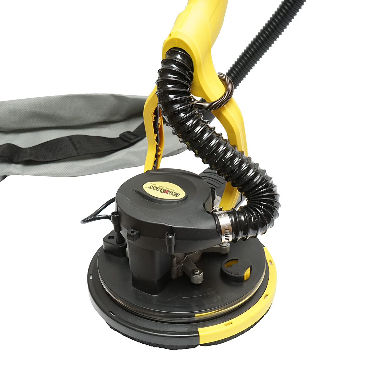 Slefuitor pereti si tavane tip girafa cu aspirator si sac 880W, 220V, 5 trepte viteza 1000-2100 r/min, brat telescopic 125-180cm, cap iluminat 72 LED-uri, 6 discuri 225mm Crownman - imagine 8