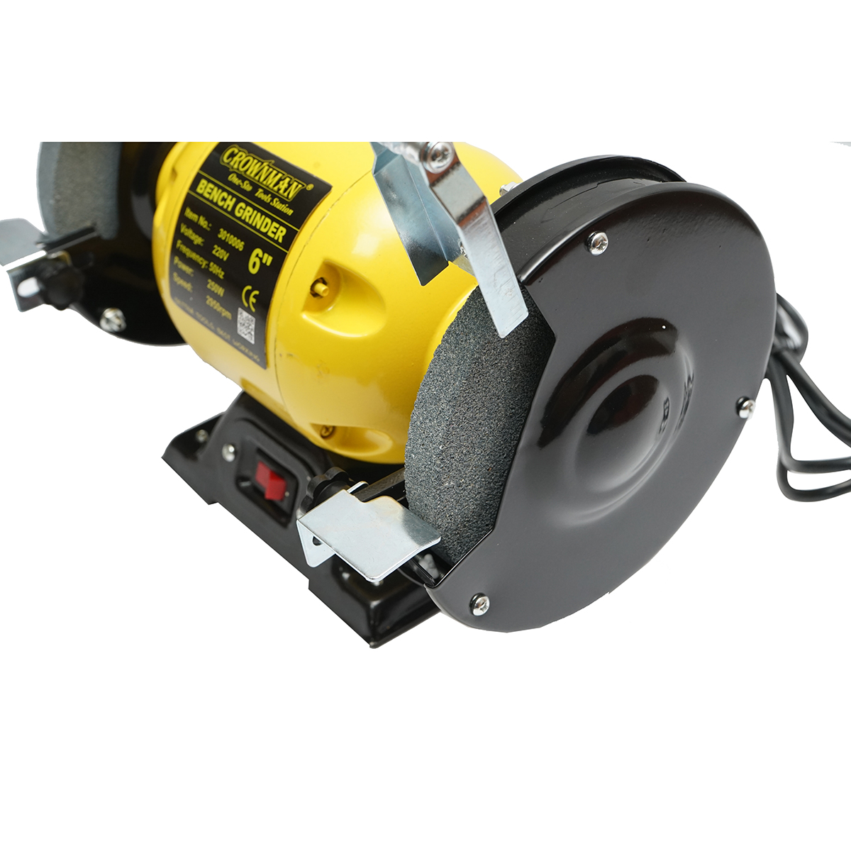 Polizor de banc 250W, 220V disc abraziv 150x16x12.7mm, viteza rotatie 2950rpm Crownman - imagine 7
