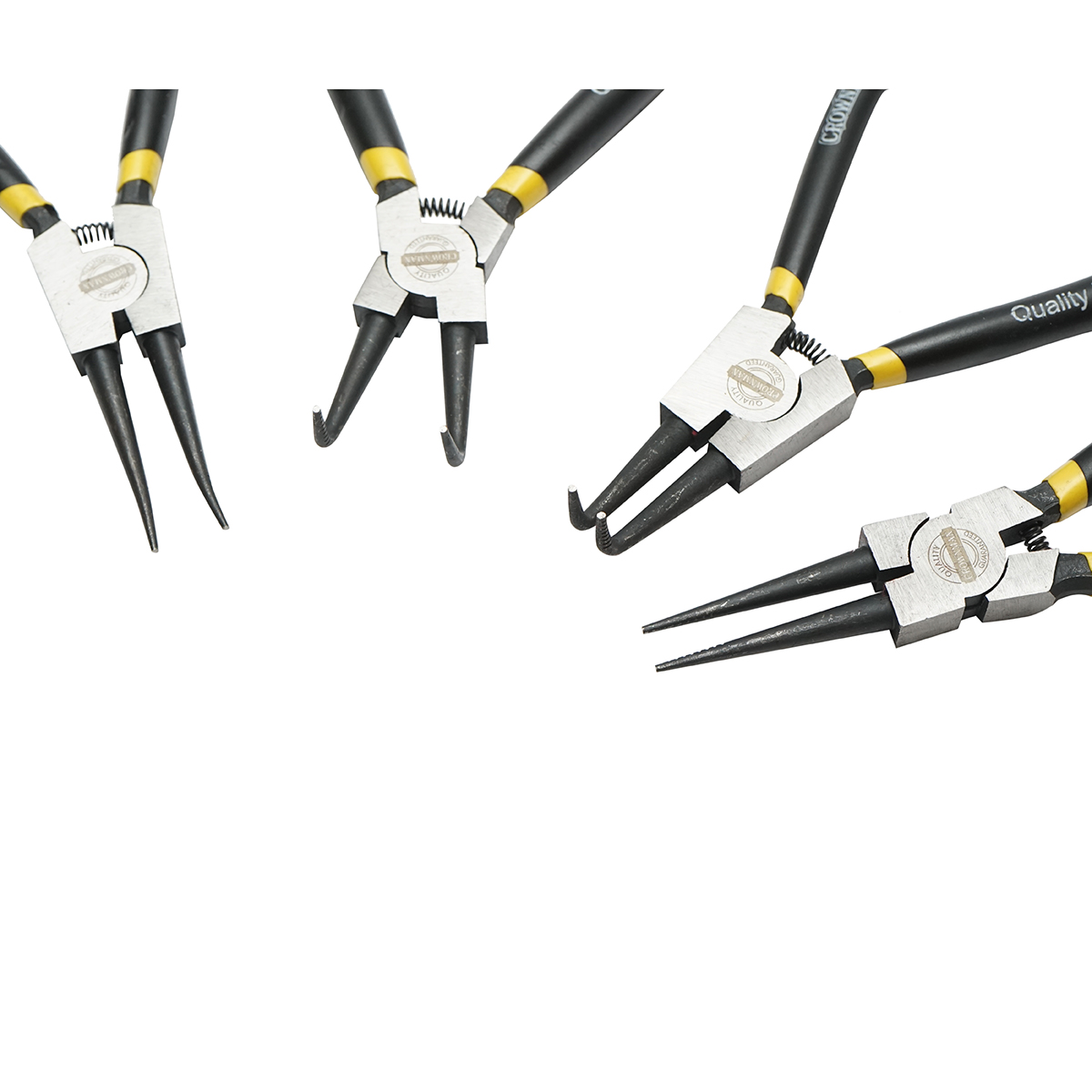 Set clesti sigurante seeger varf curbat interior/exterior, varf drept interior/exterior 180mm Crownman - imagine 3
