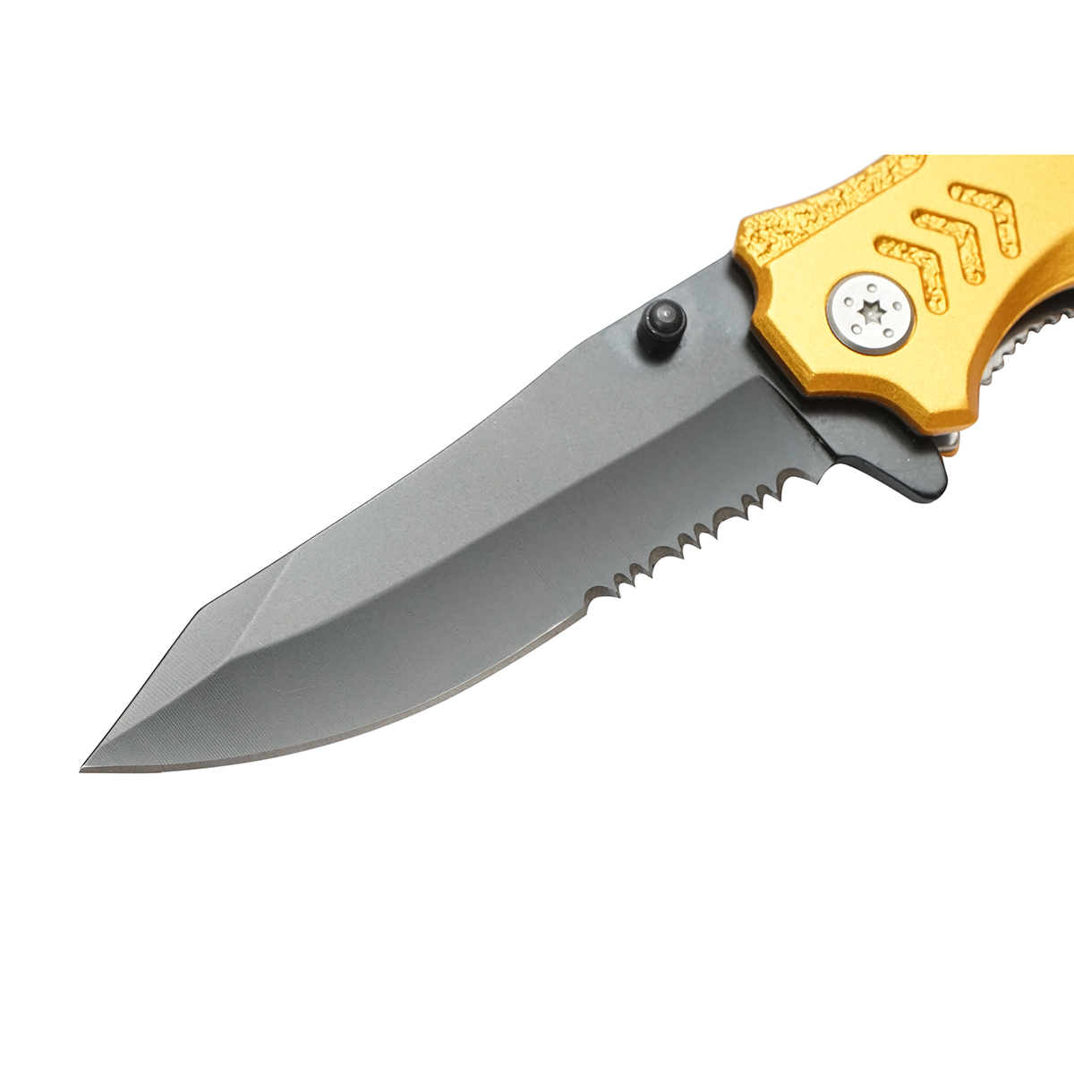 Cutit pliabil multifunctional din otel inoxidabil, maner aluminiu, clema curea 205mm Crownman - imagine 5