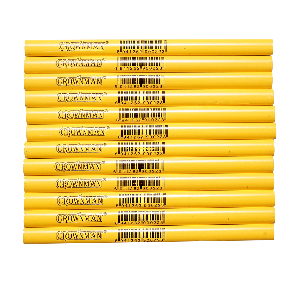 Set 12 creioane ovale tamplarie 178x4.2x2.2mm Crownman - imagine 3
